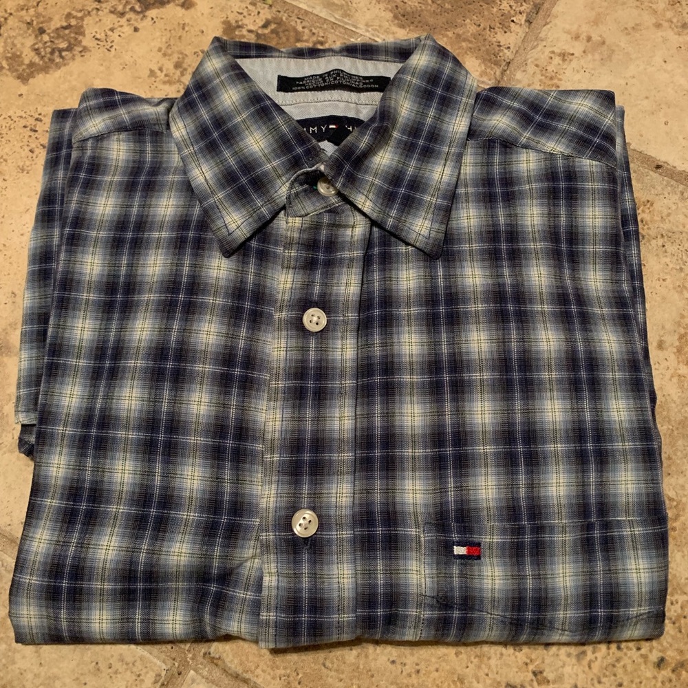 Vintage Tommy Hilfiger polo flannel plaid